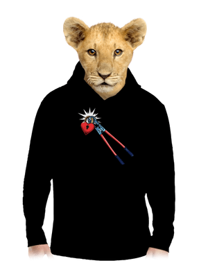 Kleště na zámek lásky dětská mikina klokanka Black