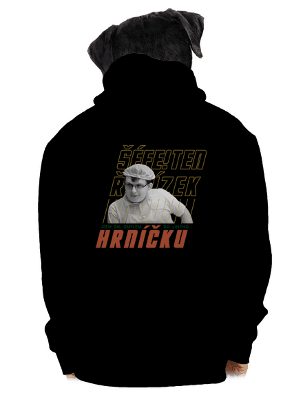 B18: Kluk s řetízkem pánská mikina na zip Black