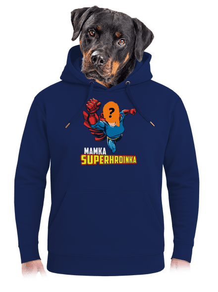 Mamka superhrdinka unisex mikina premium Navy