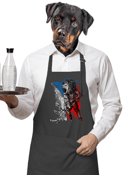 Hokejový lev zástěra Dark Grey