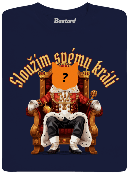 Sloužím svému králi pánské dlouhý rukáv Navy