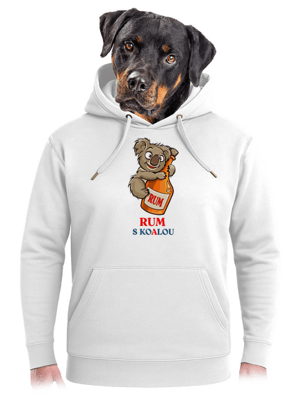 Rum s koalou unisex mikina premium Snowwhite