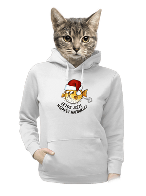 Jsem nafouklej dámská mikina klokanka White