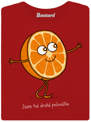 Druhá polovička dámské tričko s lemem Red Mal