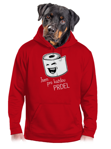 Prdel pánská mikina klokanka Red