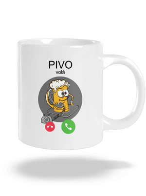 Pivo volá velký hrnek White