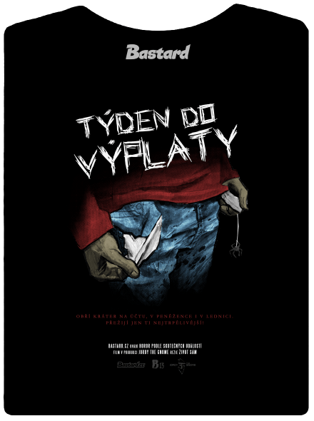 B13: Týden do výplaty dámské tričko s lemem Black