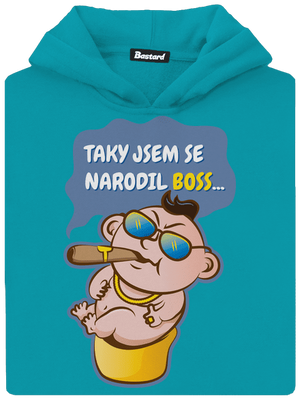 Boss dětská mikina klokanka Hawaiian Blue