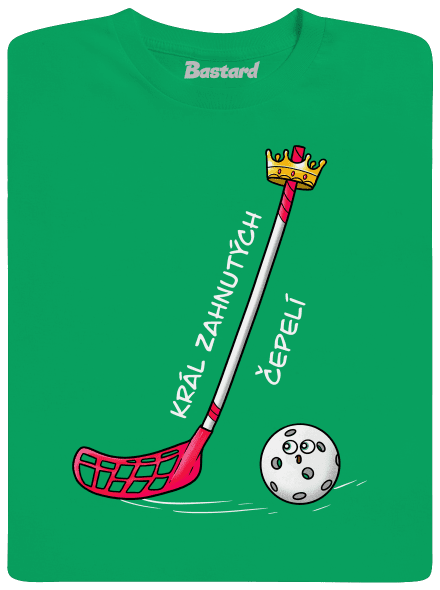 Král zahnutých čepelí - florbal dětské tričko Kelly Green