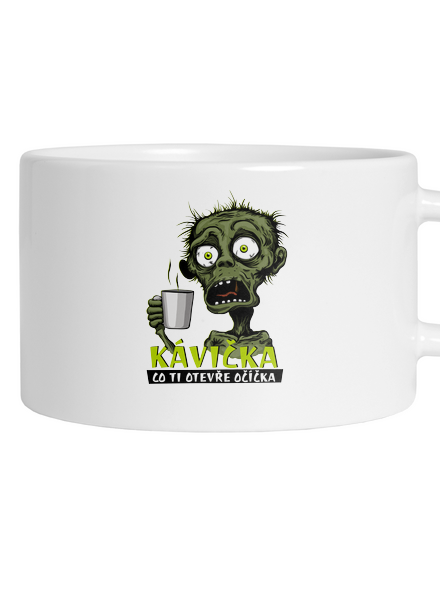Zombie kávička hrnek makronka White