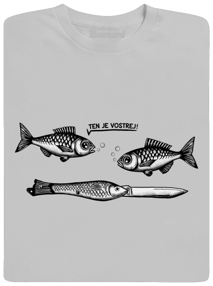 Vostrá rybička pánské tričko Pacific Grey