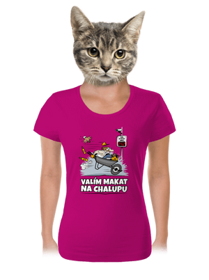 Valím na chalupu dámské tričko Fuchsia Red