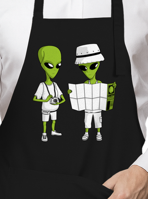 Mimozemšťané zástěra Black