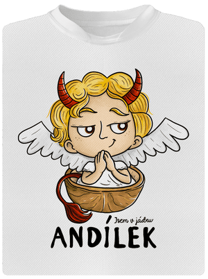 Andílek pánské sportovní tričko White