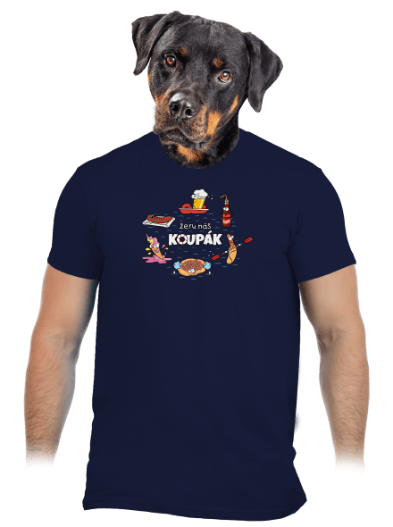 Český koupák pánské tričko Navy