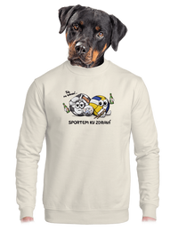 unisex mikina bez kapuce