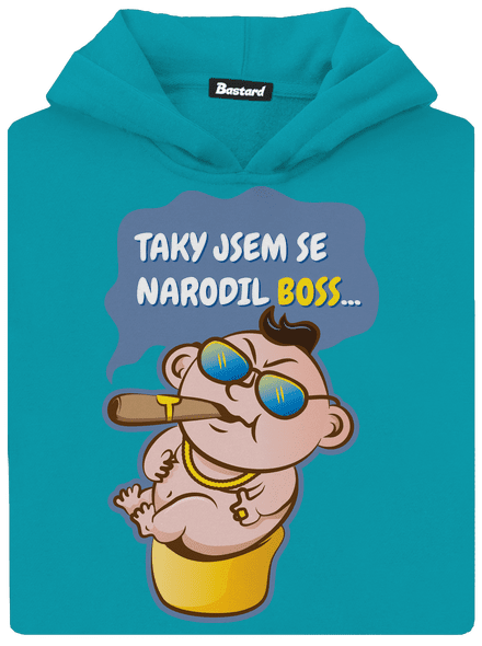 Boss dětská mikina klokanka Hawaiian Blue