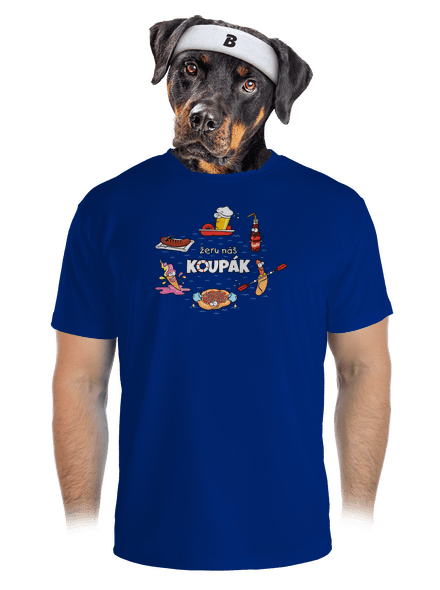 Český koupák pánské sportovní tričko Royal Blue Mal