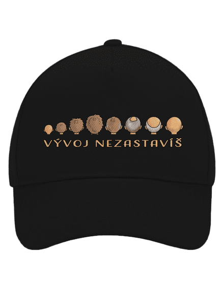 Vývoj nezastavíš kšiltovka baseballka Black