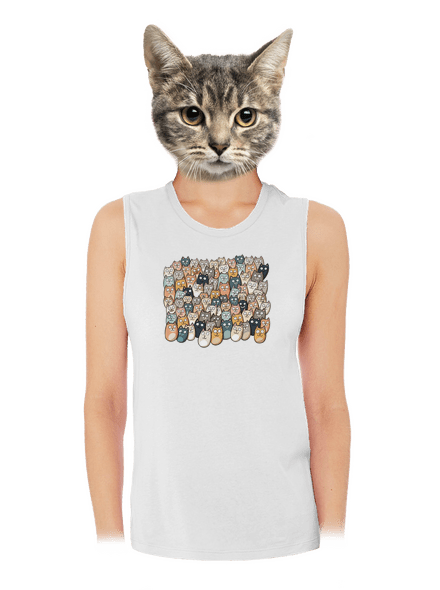 Najdi čerta dámské tílko volné White