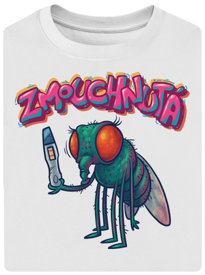 Zmouchnutá unisex tričko oversized White