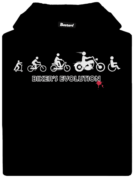 Bikers evolution pánská mikina klokanka Black