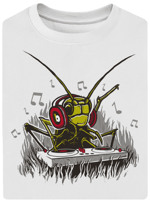 DJ cvrček unisex tričko oversized White