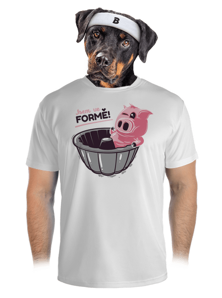 Ve formě pánské sportovní tričko White