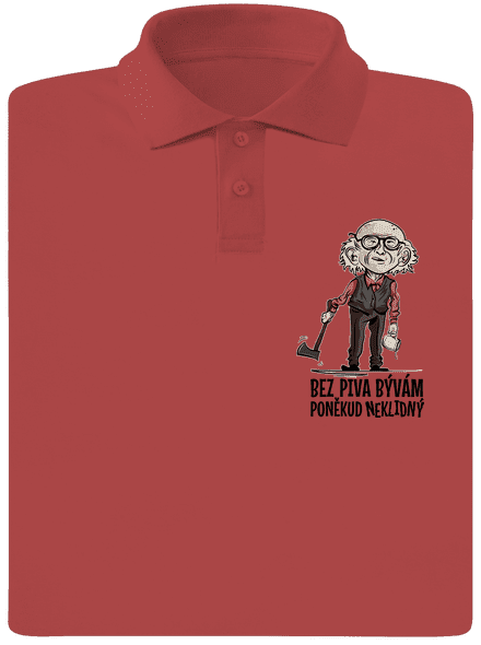 Neklidný bez piva pánská polokošile Burgundy
