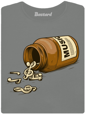 Music Pills dámské tričko Dark Gray Melange