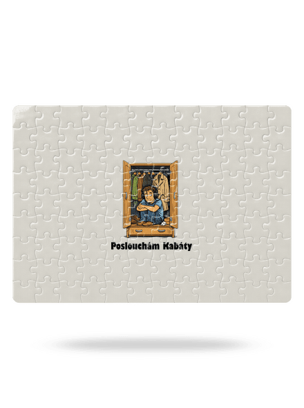 Poslouchám Kabáty puzzle White