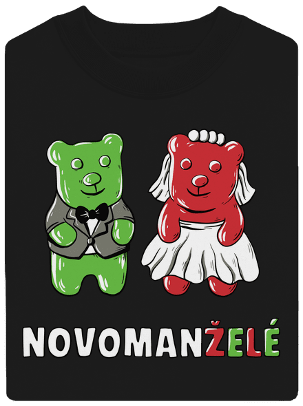 Novomanželé z želé unisex mikina bez kapuce Black