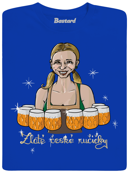 České ručičky pánské dlouhý rukáv Royal Blue