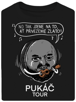 Pukáč tour unisex tričko oversized Black