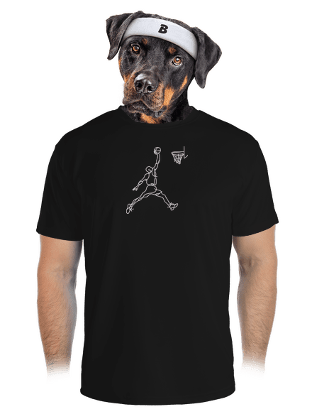 One line slam dunk pánské sportovní tričko Black