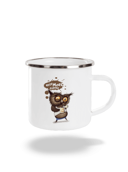 Potřebuju víc kafe plecháček White