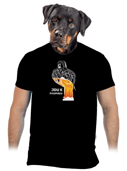 Pivopád pánské tričko Black