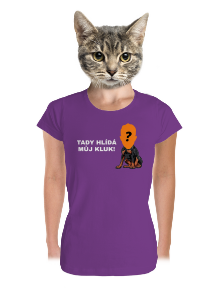 Tady hlídám já dámské tričko premium Purple