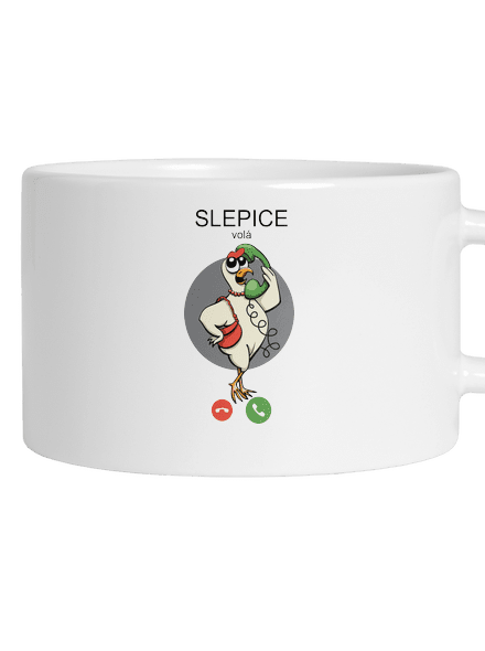 Slepice volá hrnek makronka White