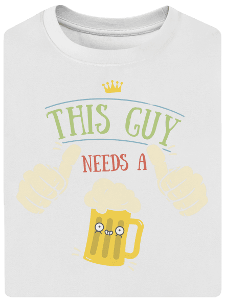 Tenhle týpek potřebuje pivo unisex tričko oversized White