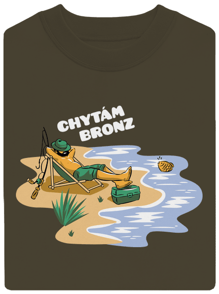 Chytám bronz unisex mikina bez kapuce Urban Khaki