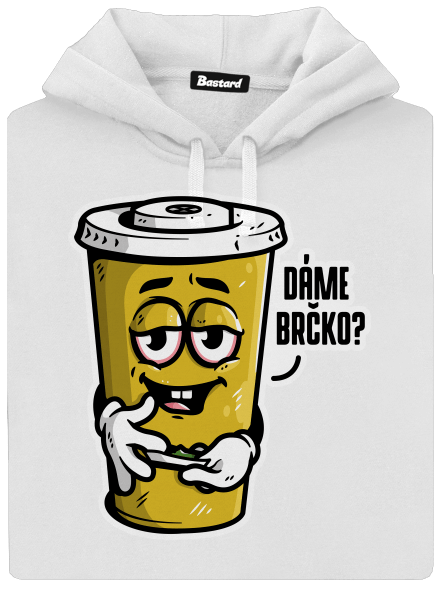 Dáme brčko? dámská mikina klokanka White