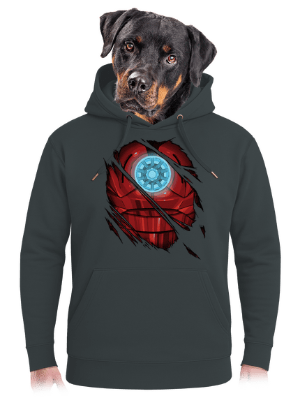 Ironman unisex mikina premium Charcoal