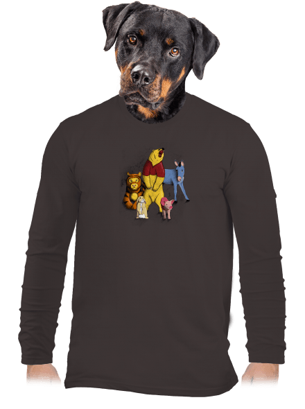 Medvěd a jeho kamarádi pánské dlouhý rukáv Bear Brown