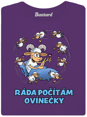 Počítám ovínečky dámské tričko premium Purple