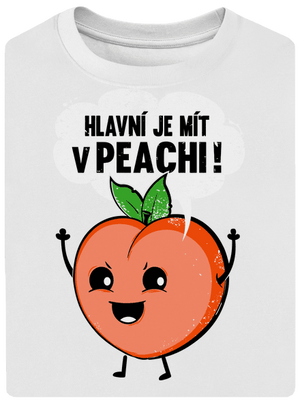 V peachi unisex tričko oversized White