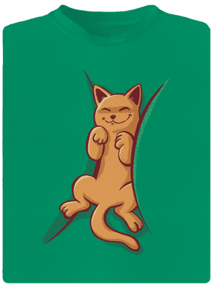 Spící kotě dětské sportovní tričko Kelly Green Mal