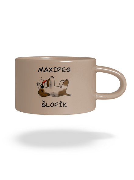 Maxipes Šlofík hrnek makronka Brown Macaron