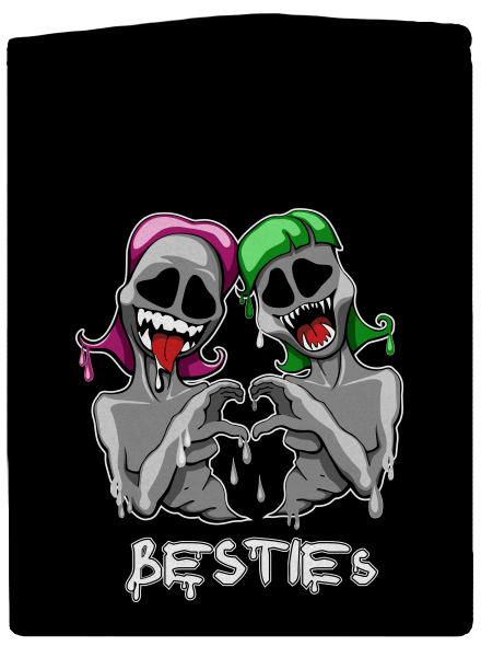 Besties pánská mikina na zip Black