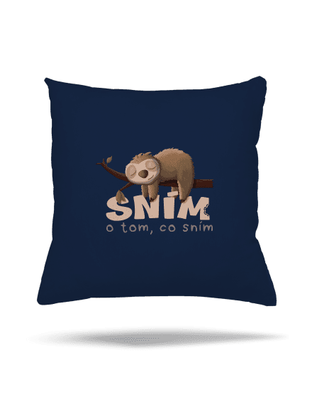 Sním o tom, co sním polštář Dark Navy